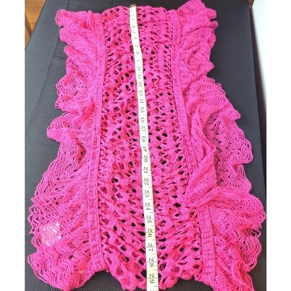 Cowl Infiniti Knit Crochet Scarf | Pink - Picture 4 of 4